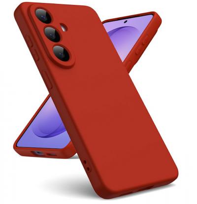 HTDMOBILES Coque pour Samsung Galaxy S26 / S26 Pro 5G - housse etui silicone gel fine + film ecran - ROUGE
