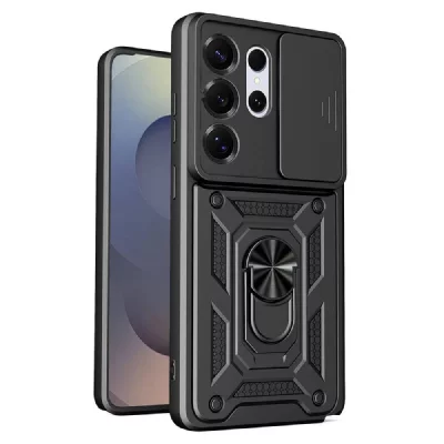 HTDMOBILES Coque pour Samsung Galaxy S26 Ultra 5G - housse etui rigide anti choc + film ecran - NOIR