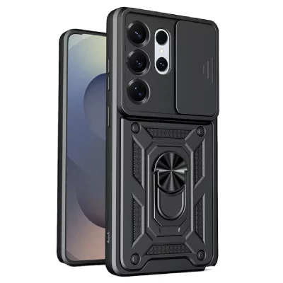 HTDMOBILES Coque pour Samsung Galaxy S26 Ultra 5G - housse etui rigide anti choc + verre trempe - NOIR -