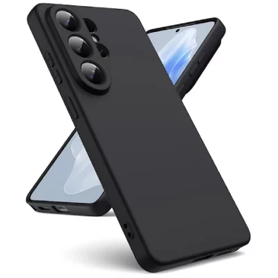 HTDMOBILES Coque pour Samsung Galaxy S26 Ultra 5G - housse etui silicone gel fine + film ecran - NOIR