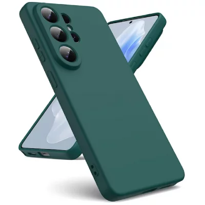 HTDMOBILES Coque pour Samsung Galaxy S26 Ultra 5G - housse etui silicone gel fine + film ecran - VERT