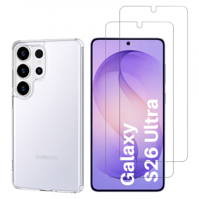 PHONILLICO Coque pour Samsung Galaxy S26 ULTRA et 2 Verres Tremp&eacute; Film Protection Ecran