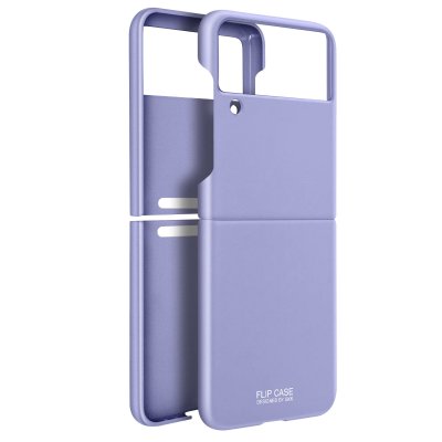 AVIZAR Coque pour Samsung Galaxy Z Flip 3 en 2 Parties Rigide Bande Antid&eacute;rapante Violet