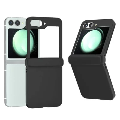 HTDMOBILES Coque pour Samsung Galaxy Z Flip 6 5G - housse etui rigide avant et arriere - NOIR
