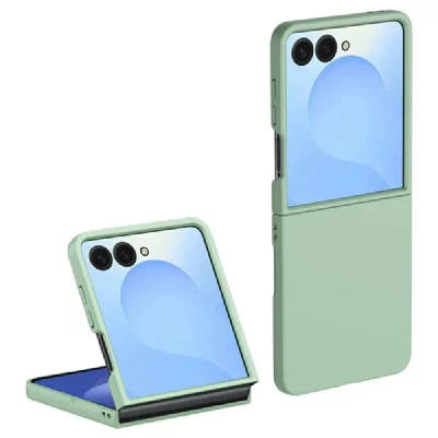 HTDMOBILES Coque pour Samsung Galaxy Z Flip 7 - housse etui rigide avant et arriere - VERT CLAIR