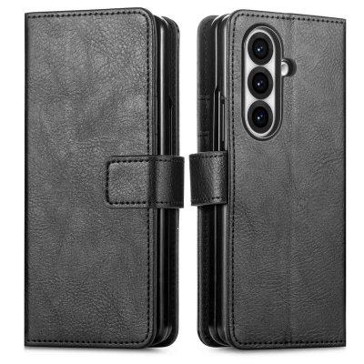 IMOSHION Coque pour Samsung Galaxy Z Fold 7 Similicuir Noir