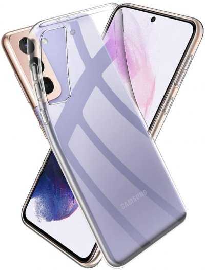 PHONILLICO Coque pour Samsung S21 - Silicone Gel TPU Transparent Souple Ultra Mince
