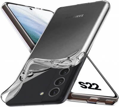 PHONILLICO Coque pour Samsung S22 5G - Silicone Gel TPU Transparent Protection Souple Ultra Mince