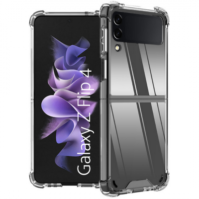 PHONILLICO Coque pour Samsung Z FLIP 4 - Antichoc Protection Silicone Souple Transparent