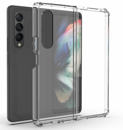 PHONILLICO Coque pour Samsung Z FOLD 4 - Antichoc Protection Silicone Souple Transparent