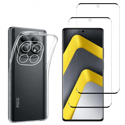 PHONILLICO Coque pour Xiaomi Poco M8 PRO 5G et 2 Verres Tremp&eacute; Film Protection Ecran