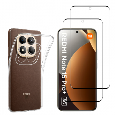 PHONILLICO Coque pour Xiaomi Redmi Note 15 PRO PLUS 5G et 2 Verres Tremp&eacute; Film Protection Ecran