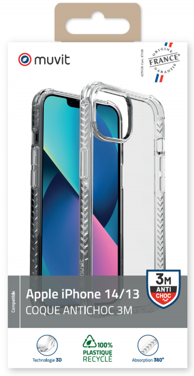 MUVIT Coque renfonr&eacute;e 3M  For France iPhone 14