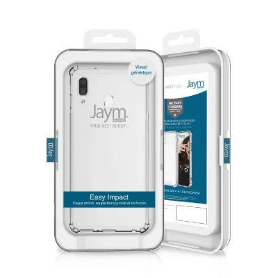 JAYM Coque Renforc&eacute;e Drop Test 2M pour Samsung Galaxy A12, Transparent - Neuf