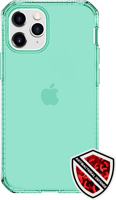 ITSKINS Coque Renforc&eacute;e iPhone 12 / 12 Pro Spectrum Clear Verte  - Neuf