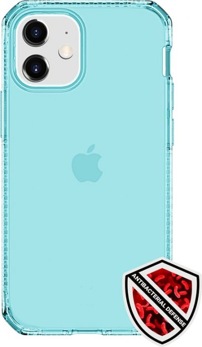 ITSKINS Coque Renforc&eacute;e iPhone 12 mini Spectrum Clear Bleue  - Neuf
