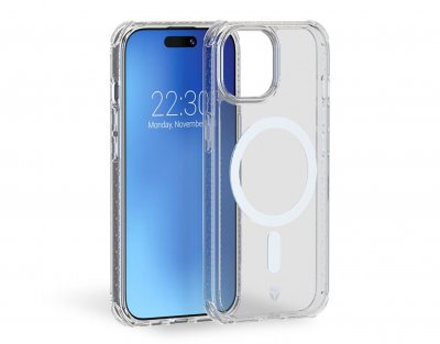 FORCECASE Coque renforc&eacute;e Magsafe  iPhone 15 - Transparent