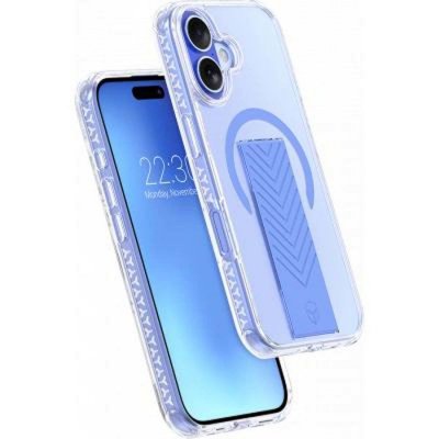 FORCE CASE Coque renforc&eacute;e MagSafe iPhone 16 AIR Grip 3m Bleue
