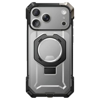 SUPCASE Coque Renforc&eacute;e pour iPhone 17 Pro Max S&eacute;rie Unicorn Beetle Grip avec B&eacute;quille Noir