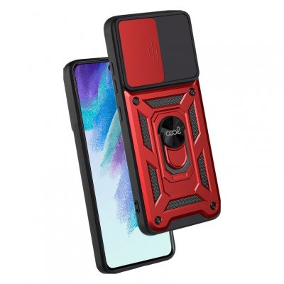 PCCOMPONENTES Coque rigide avec anneau bleu marine pour Samsung Galaxy S21 FE G990B