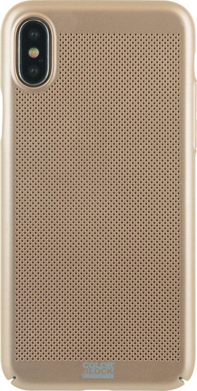 BEETLECASE Coque rigide perfor&eacute;e dor&eacute;e Colorblock pour iPhone X/XS - Neuf