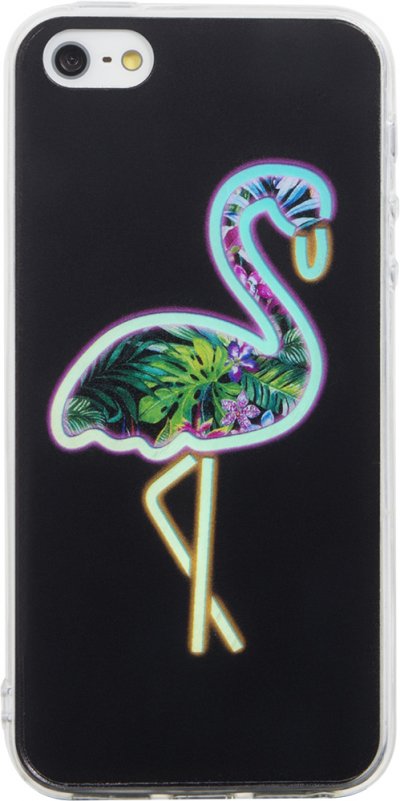 BIGBEN CONNECTED Coque rigide souple holographique flamingo pour iphone 5/5s/se
