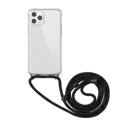 BIGBEN CONNECTED Coque rigide transparente &agrave; bandouli&egrave;re amovible pour iphone 11 pro