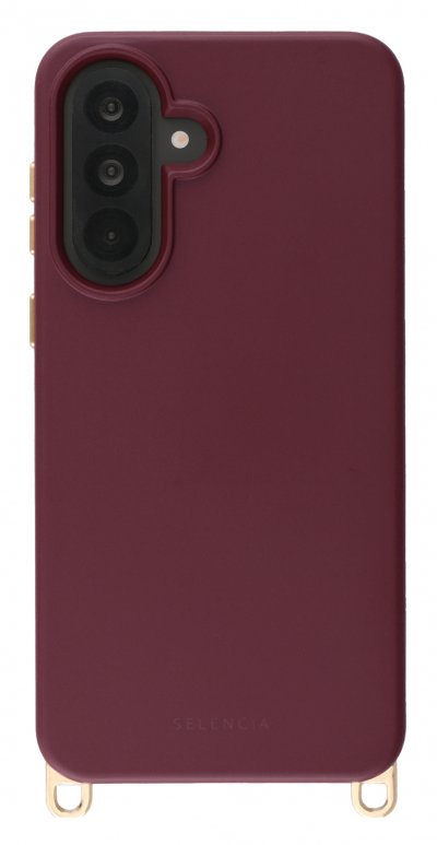 SELENCIA Coque Rivi&egrave;ra MagSafe pour Samsung Galaxy A36/A56 - Crochets amovibles - Rouge