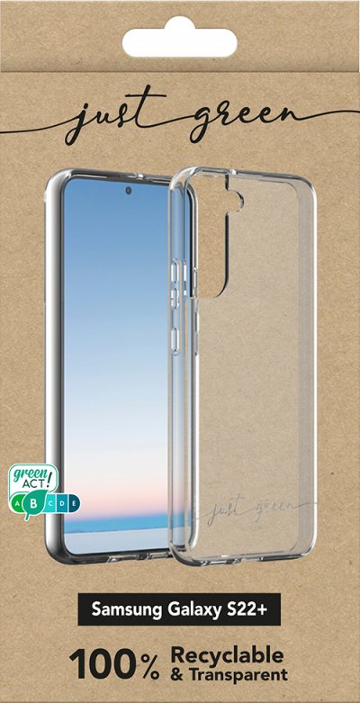 BIGBEN CONNECTED Coque Samsung G S22+ 5G Biod&eacute;gradable Transparente Just Green - Neuf