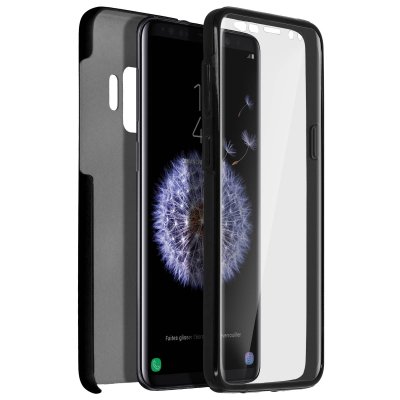 AVIZAR Coque Samsung Galaxy S9 Protection Silicone plus Arri&egrave;re Polycarbonate - Noir 