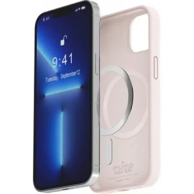 PURO Coque silicon  Icon Magnetique iPhone 14 Pro max Rose