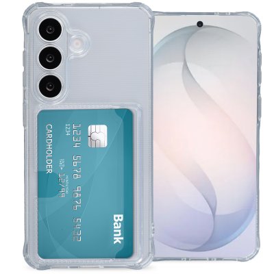IMOSHION Coque silicone avec porte-cartes pour Samsung Galaxy S26 - Transparent