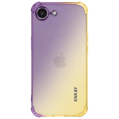 ENKAY Coque Silicone pour iPhone 16e D&eacute;grad&eacute; Dor&eacute;e - Neuf