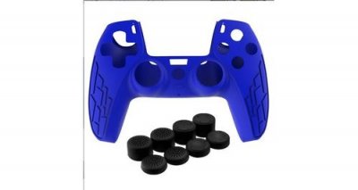 GENERIQUE Coque silicone pour manette ps5 manchon antid&eacute;rapant - bleu 