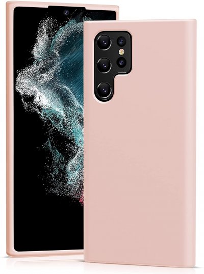 LITTLE BOUTIK Coque Silicone Rose Pour Samsung Galaxy S22 Ultra 5G