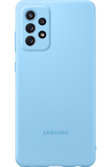 SAMSUNG Coque smartphone Coque Silicone Galaxy A72 Bleu EF-PA725TL