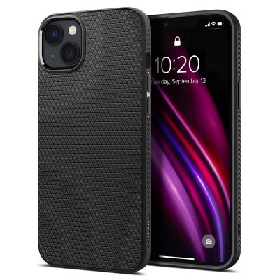 SPIGEN Coque  Iphone 14 Motif G&eacute;om&eacute;trique Noir Mat