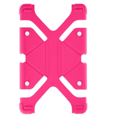 AVIZAR Coque tablette 7.9 &agrave; 9 pouces Universel Bumper Silicone Gel rose Mode Support
