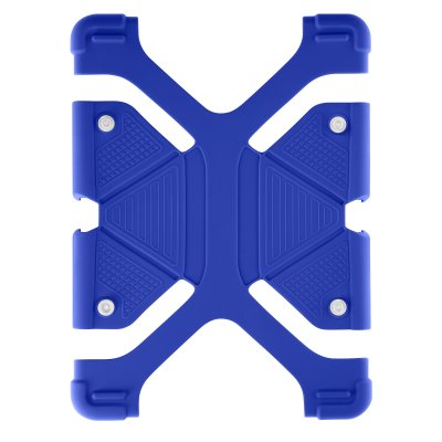 AVIZAR Coque tablette 8.9 &agrave; 12 pouces Universel Bumper Silicone Gel bleu Mode Support