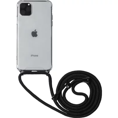 BIGBEN CONNECTED Coque Transparente + bandouli&egrave;re Noire IP 11 Pro Max