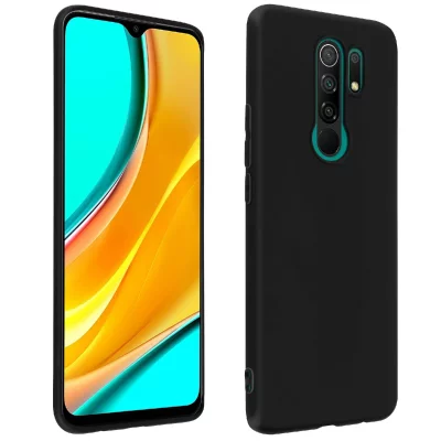 AVIZAR Coque Xiaomi Redmi 9 Silicone Gel Flexible Ultra-Fine Et L&eacute;g&egrave;re - Noir