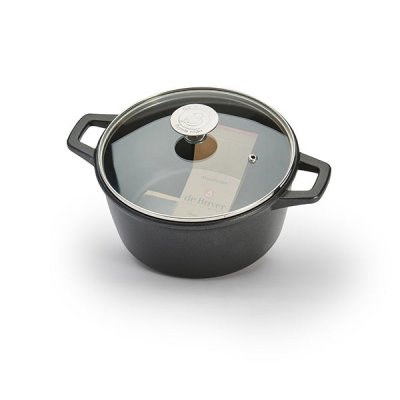 DE BUYER Coquelle fonte d'aluminium 20cm + couvercle en verre - 8311.20 8311.20