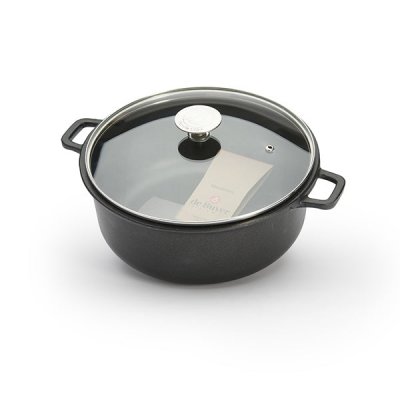 DE BUYER Coquelle fonte d'aluminium 24cm + couvercle en verre - 8311.24 8311.24