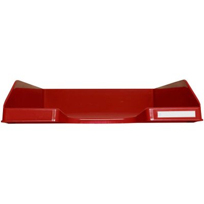 EXACOMPTA Corbeille &agrave; courrier  100% D&eacute;co - rouge carmin