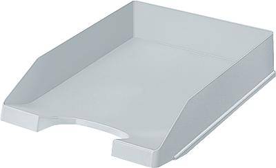 LEITZ Corbeille &Agrave; Courrier Plus Opaque En Polystyr&egrave;ne Gris