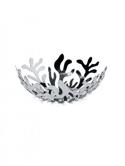 ALESSI Corbeille &agrave; fruits argent&eacute;e en acier Mediterraneo  Blanc 