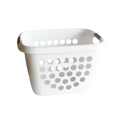 LAGUELLE Corbeille &Agrave; Linge 28l Bi Mati&egrave;re Blanc/gris 45x35x29.5cm