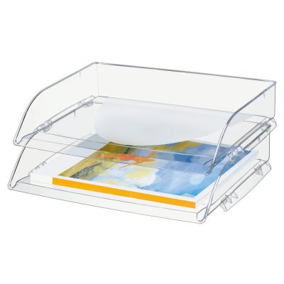 CEP Corbeille courrier a l'italienne A4 cristal