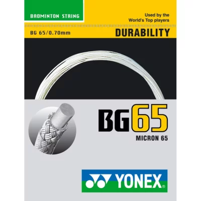 YONEX Cordage de tennis Bg 65 cordage bad blc Blanc taille : UNI r&eacute;f : 0