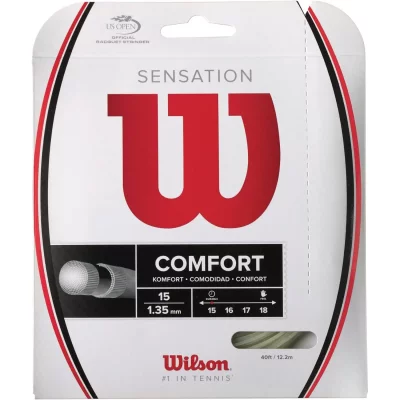 WILSON Cordage De Tennis Multifilaments Sensation 1,35mm Blanc - 